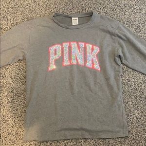 Pink sweatshirt/ long sleeve